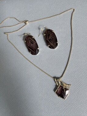 Kendra Scott brown Stone Earring Set